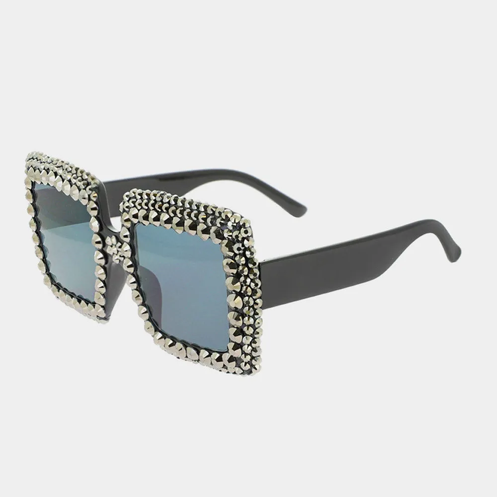 iLLASPARKZ Studded Square Sunglasses