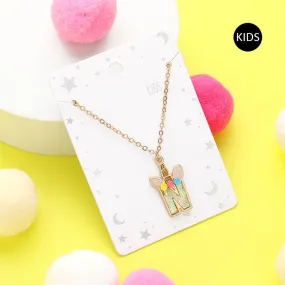 iLLASPARKZ -N- Unicorn Monogram Pendant Kids Necklace