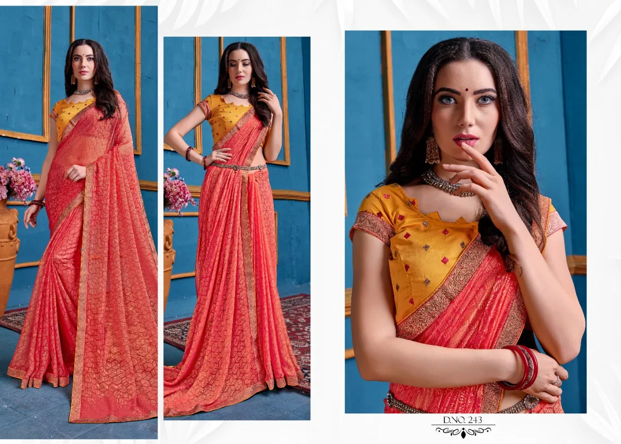 JAICHITRA SHONAM PARTYWEAR EMBROIDERED SAREE COLLECTION