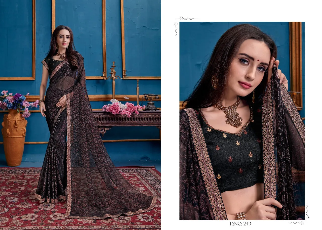 JAICHITRA SHONAM PARTYWEAR EMBROIDERED SAREE COLLECTION