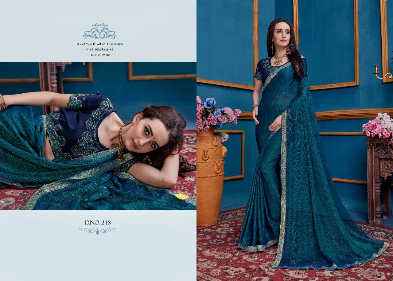 JAICHITRA SHONAM PARTYWEAR EMBROIDERED SAREE COLLECTION