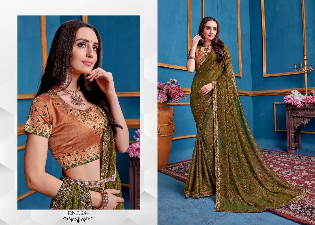 JAICHITRA SHONAM PARTYWEAR EMBROIDERED SAREE COLLECTION