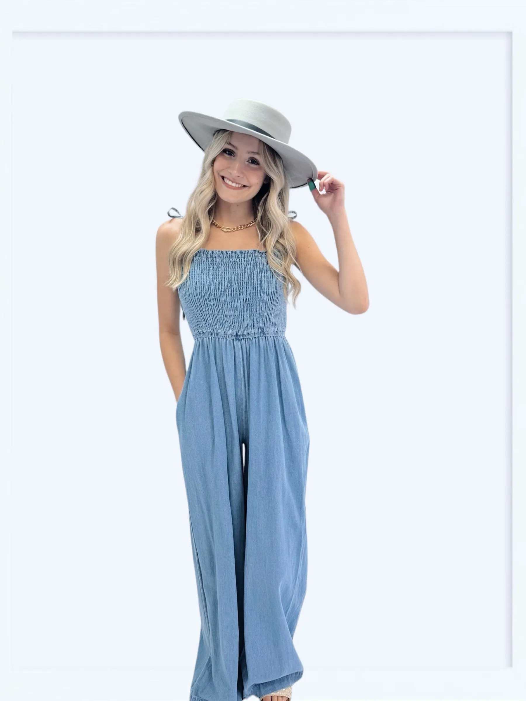 Jump Around Sleeveless Jumpsuit