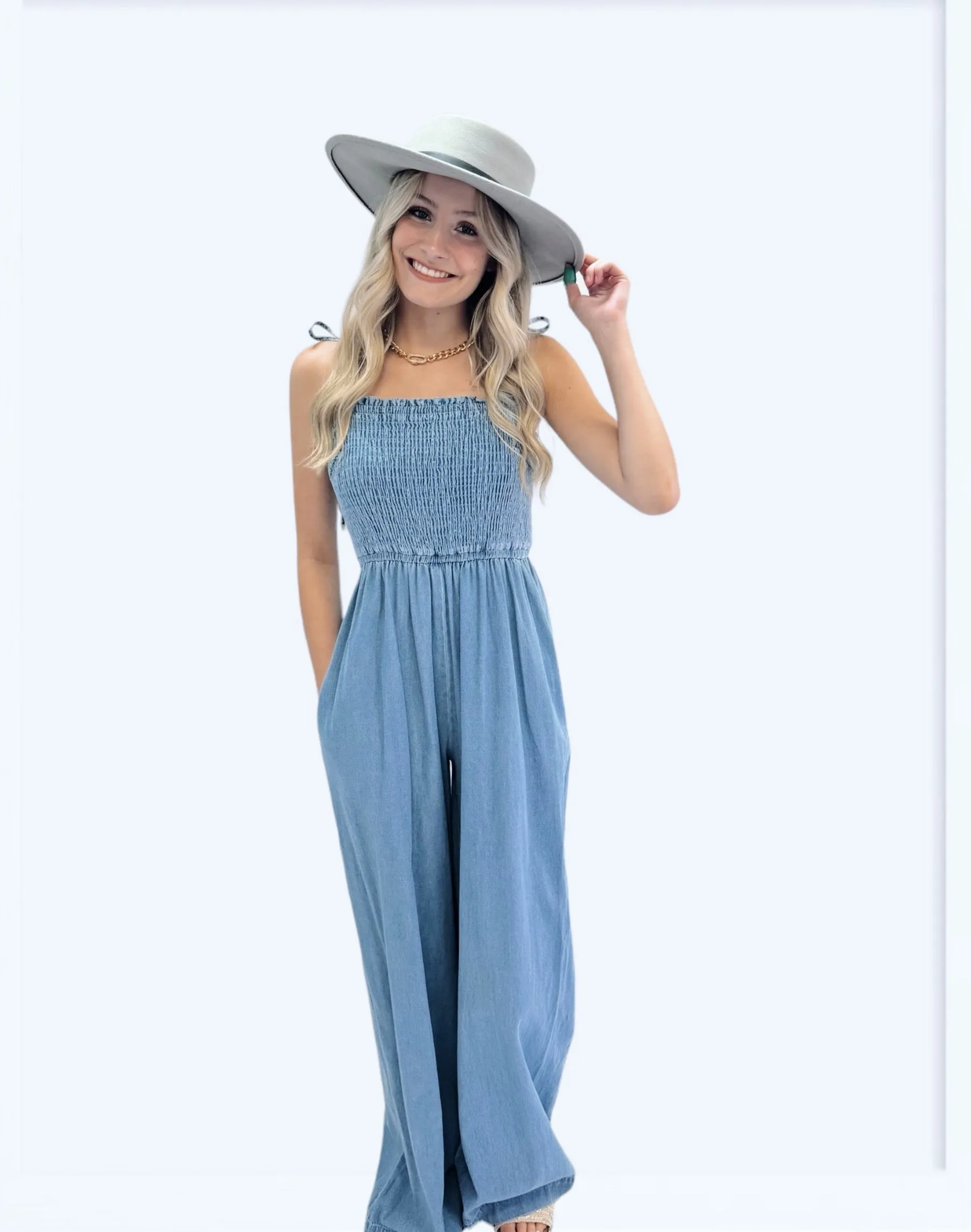 Jump Around Sleeveless Jumpsuit