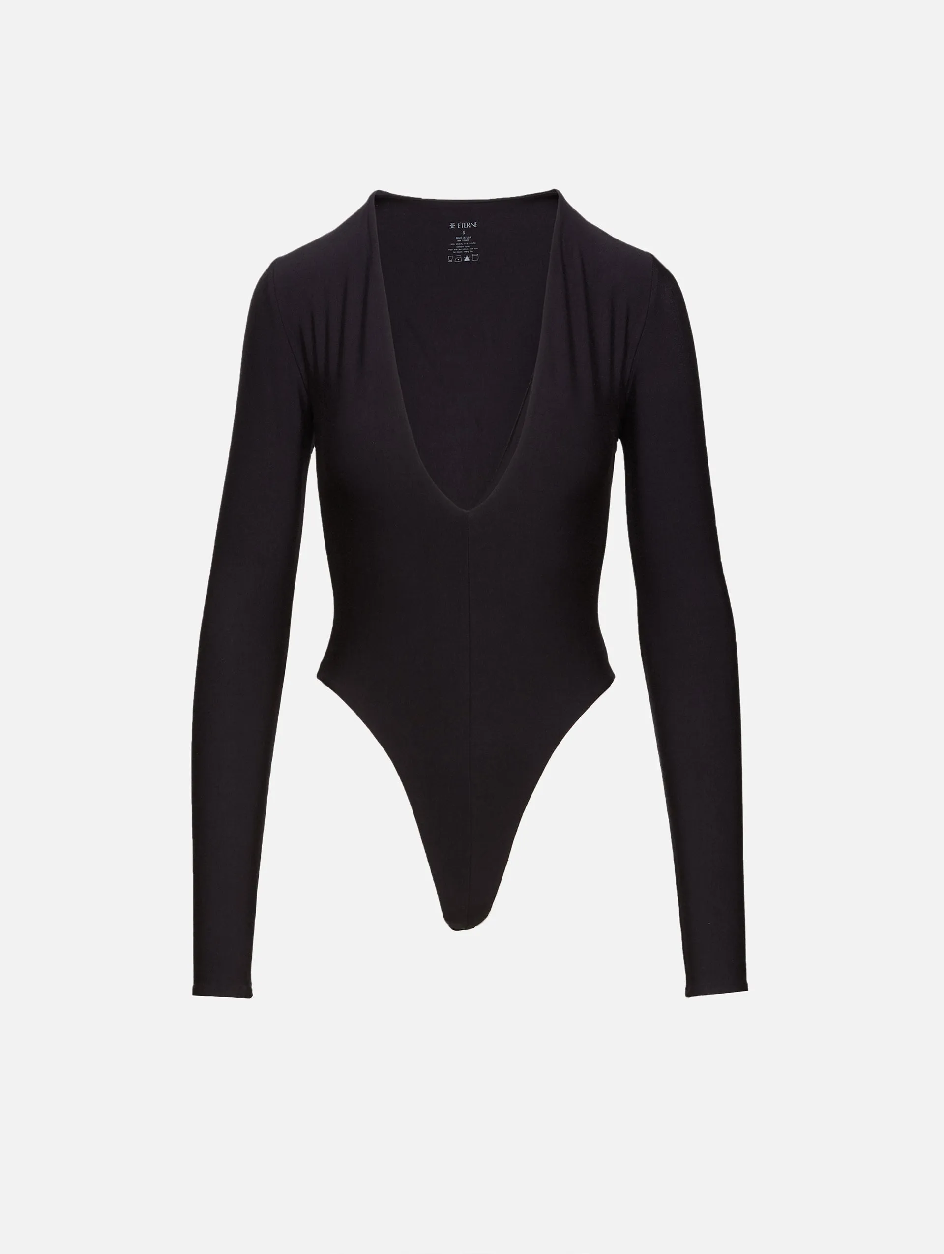 Long Sleeve Deep V Bodysuit