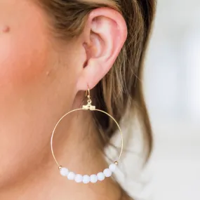 Making Pearls Out Of Sand Earrings, White