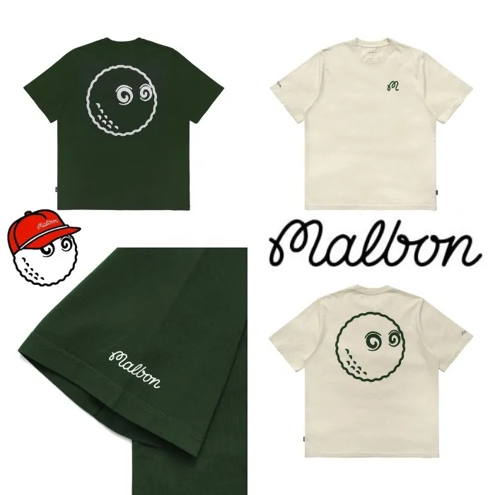 Malbon Golf  |Street Style Logo T-Shirts