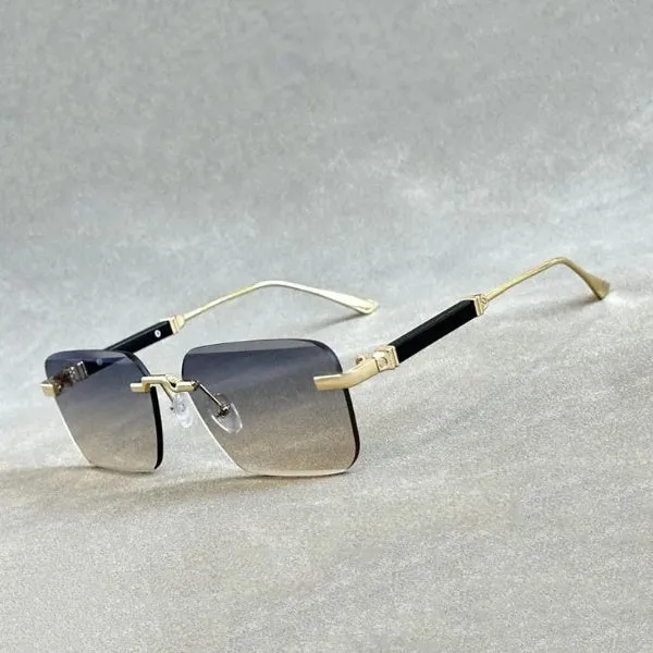 Men and Women Luxury Vintage Rimless UV400 Square Sunglasses