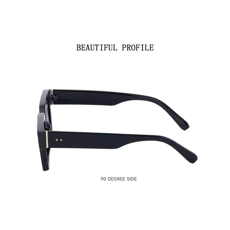 Men and Women Vintage Style Anti-UV400 Gradient Square Sunglasses