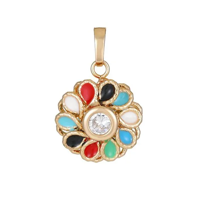 Multicolor Stones Pendant Necklace