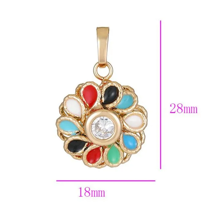 Multicolor Stones Pendant Necklace