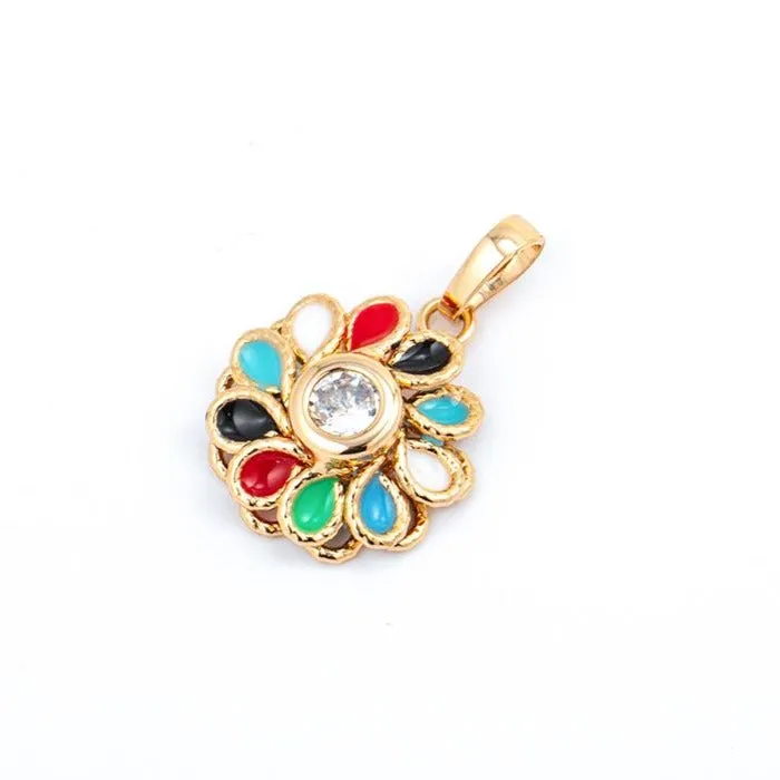 Multicolor Stones Pendant Necklace