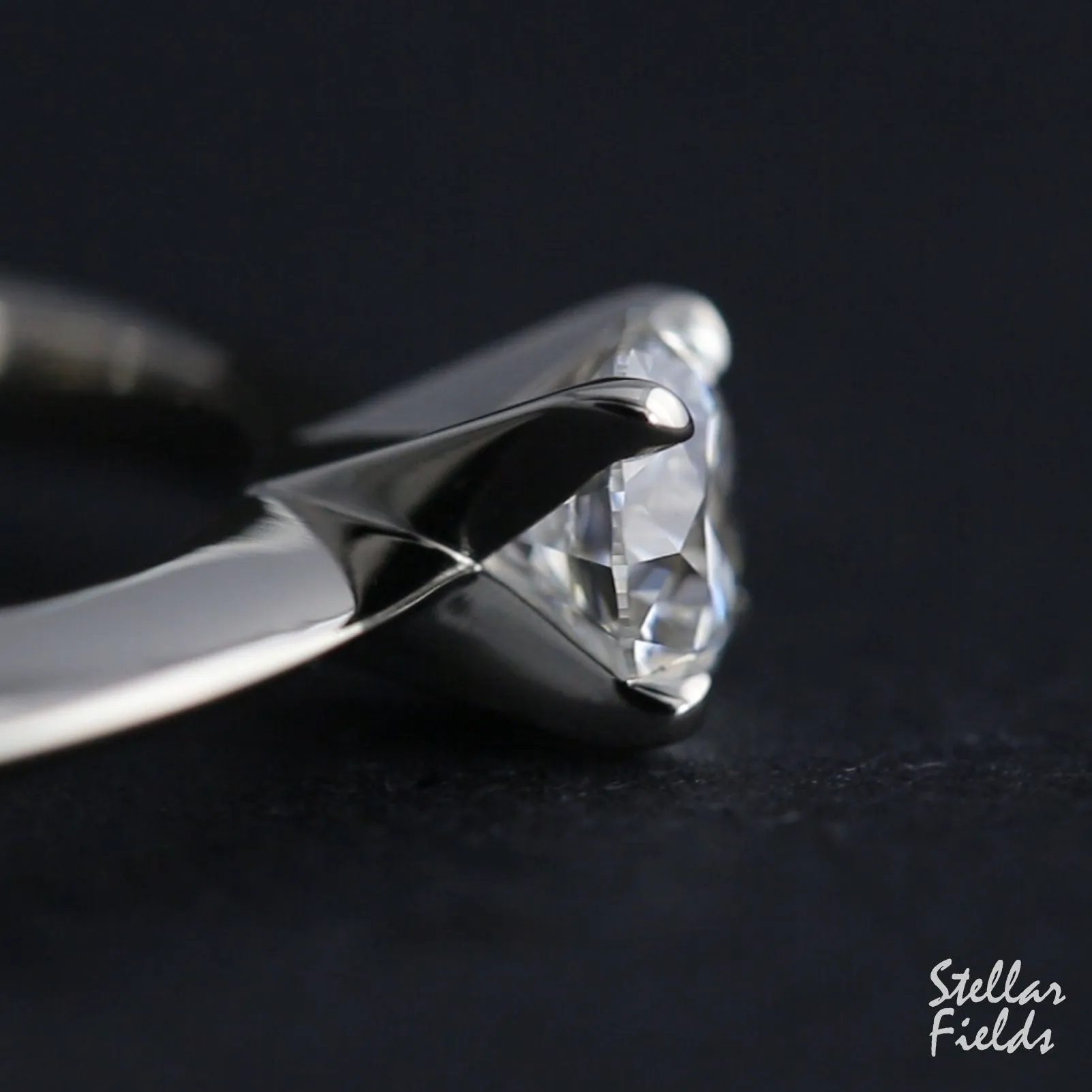 Natural Diamond Solitaire Prong Engagement Ring