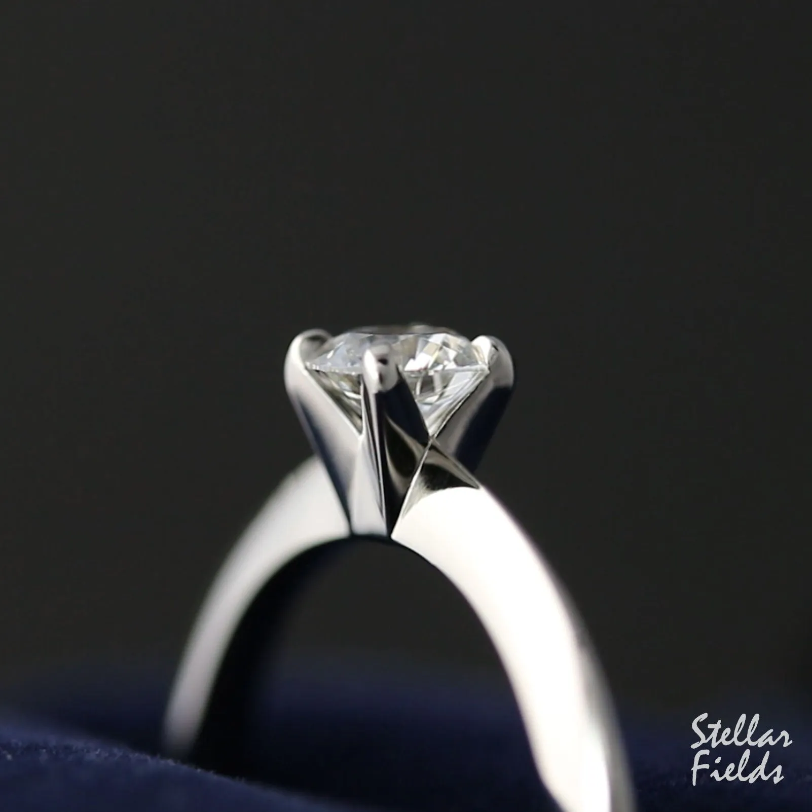 Natural Diamond Solitaire Prong Engagement Ring