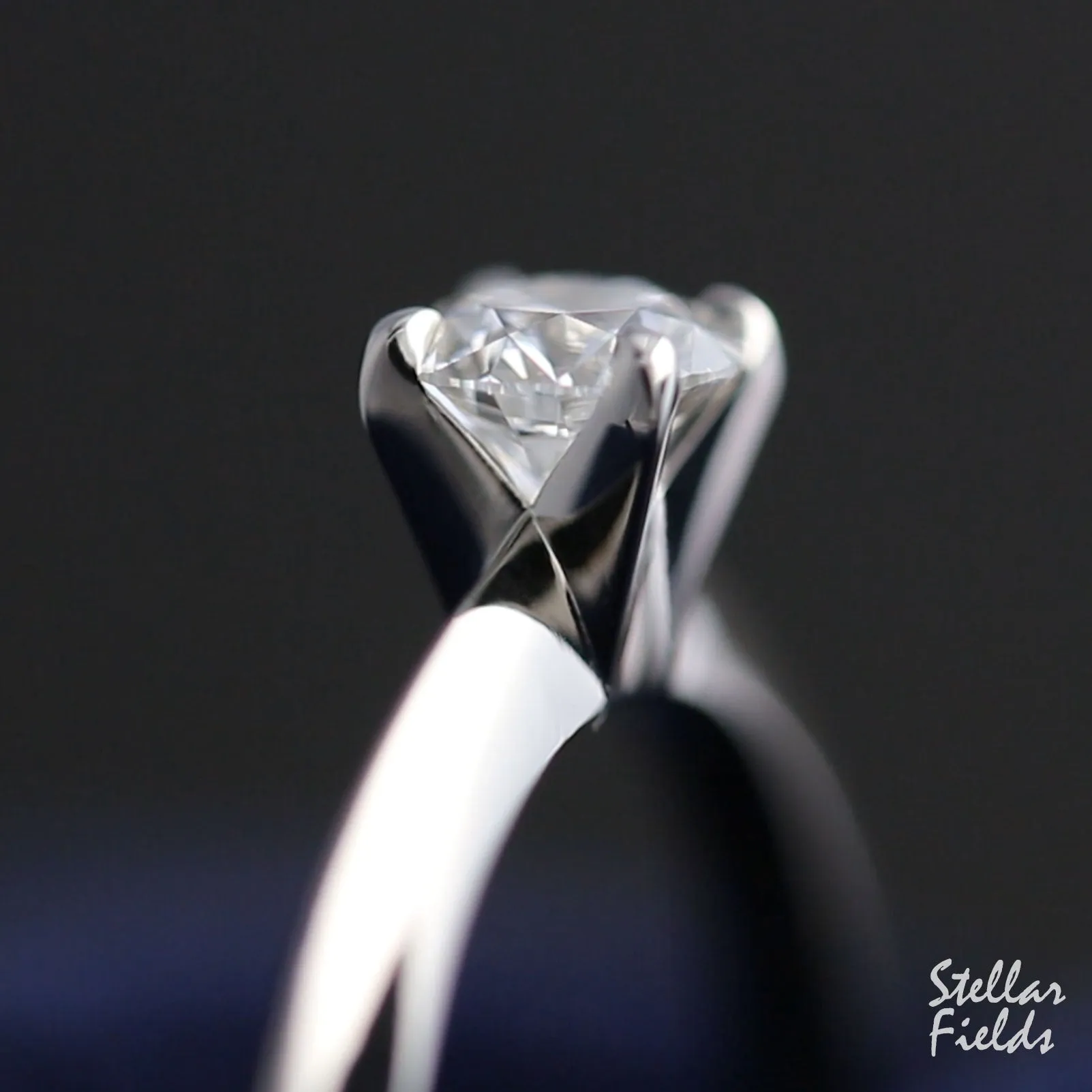 Natural Diamond Solitaire Prong Engagement Ring