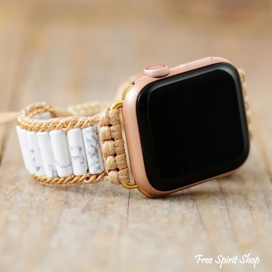 Natural White Howlite Apple Watch Band