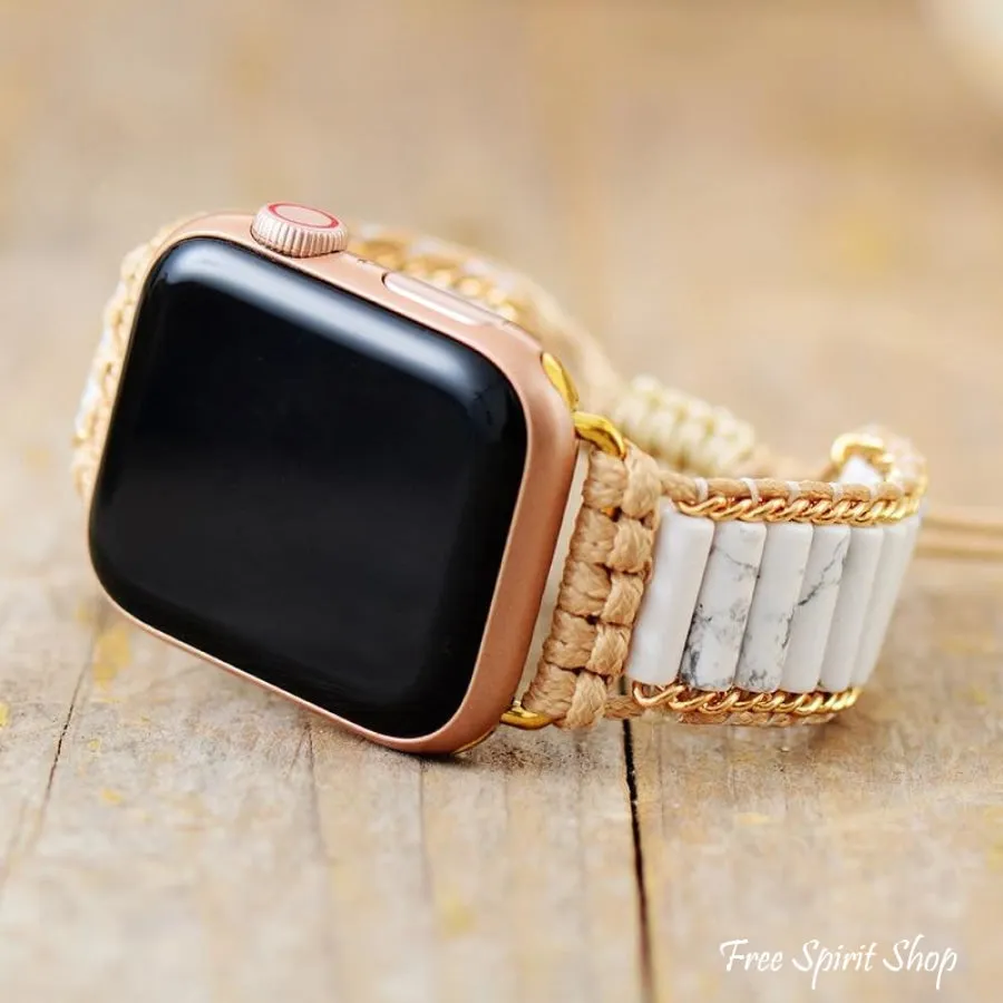 Natural White Howlite Apple Watch Band