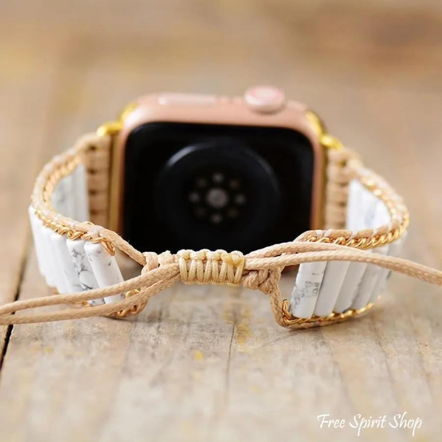 Natural White Howlite Apple Watch Band