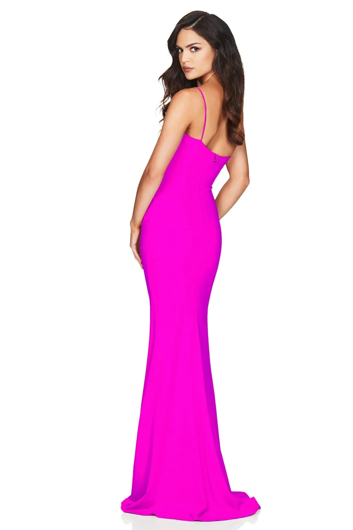 Nookie Jasmine One Shoulder Gown - Electric Pink