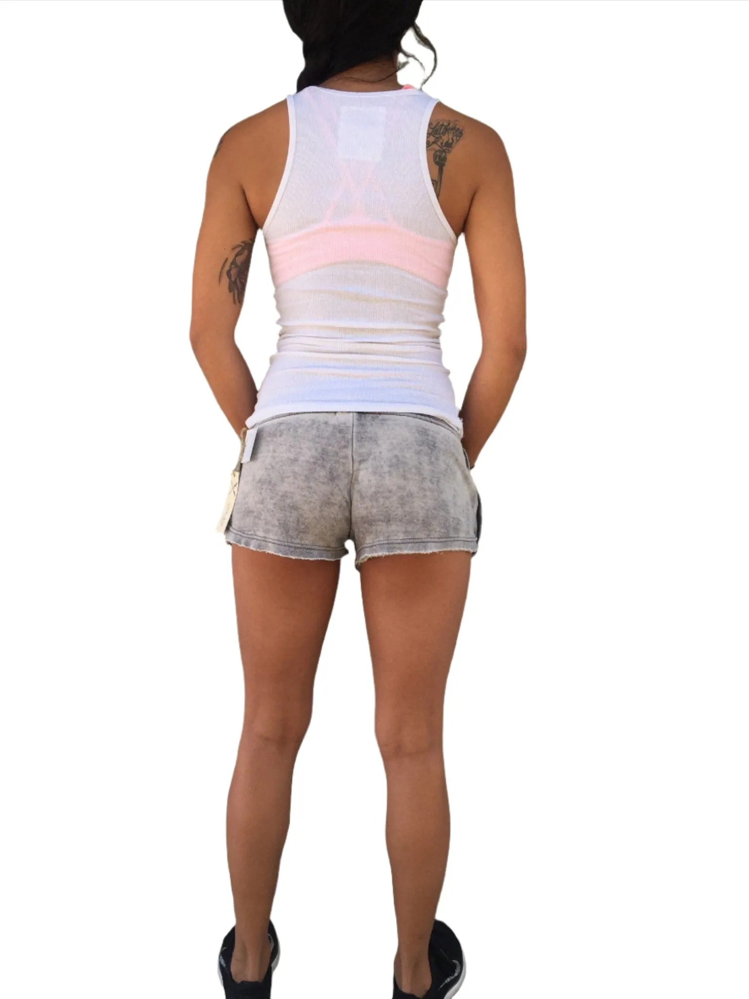 Ocean Drive Beach Bum Burn Out Shorts OD1481 Steel  Grey