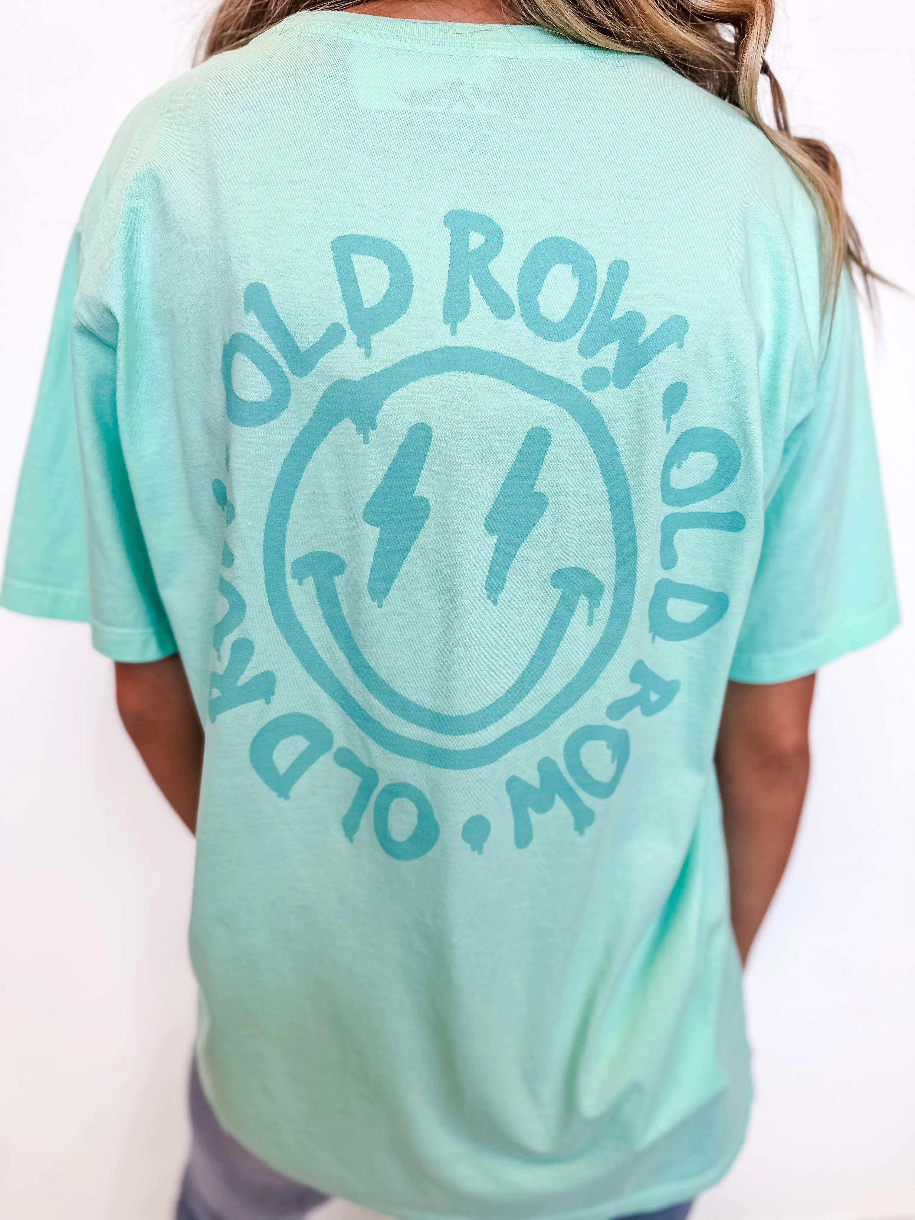 Old Row Smiley 2.0 Mint Pocket Tee