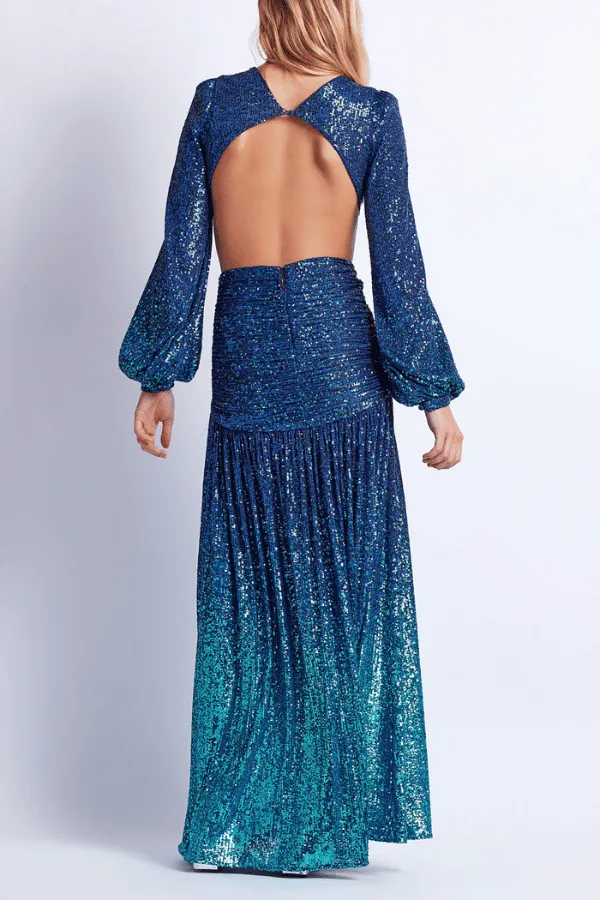 Ombre Sequin Gown High Tide