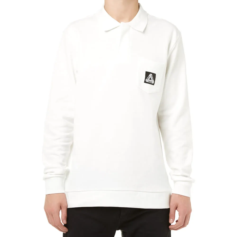 Palace Long Sleeve Backed Pique ShirtWhite