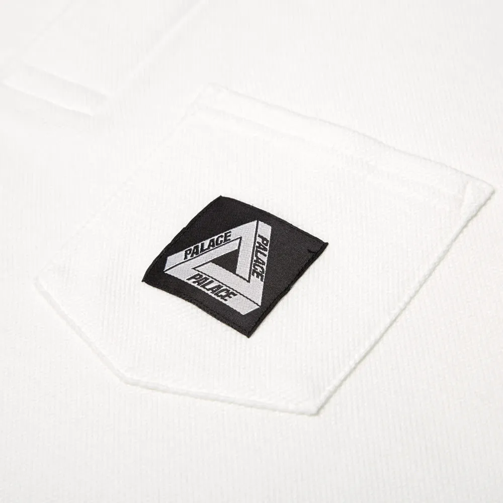 Palace Long Sleeve Backed Pique ShirtWhite