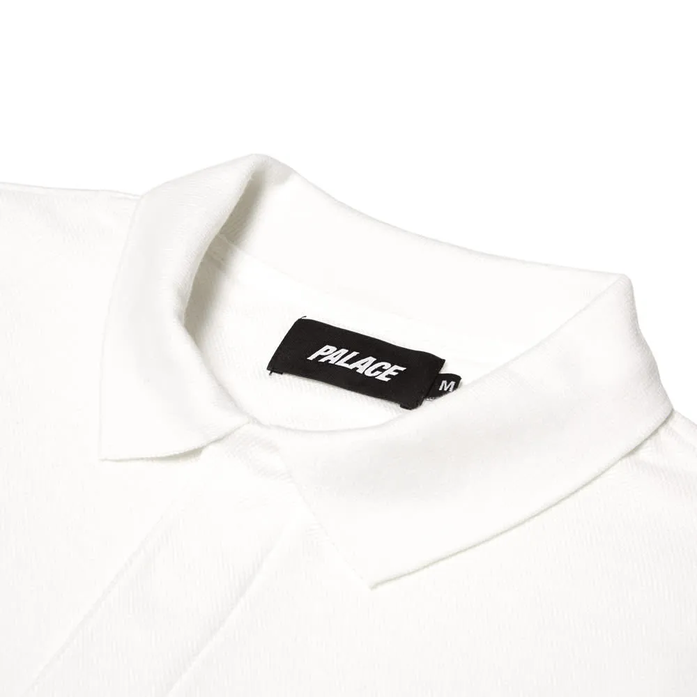 Palace Long Sleeve Backed Pique ShirtWhite