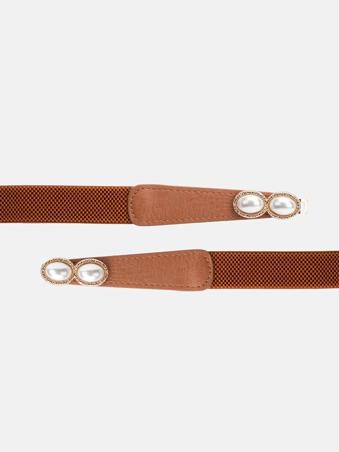 Pearl Buckle Thin Belt