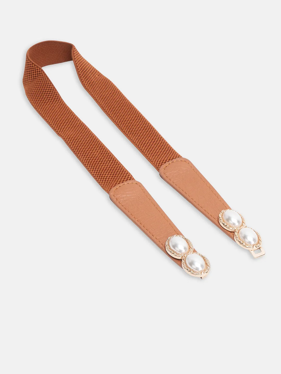 Pearl Buckle Thin Belt