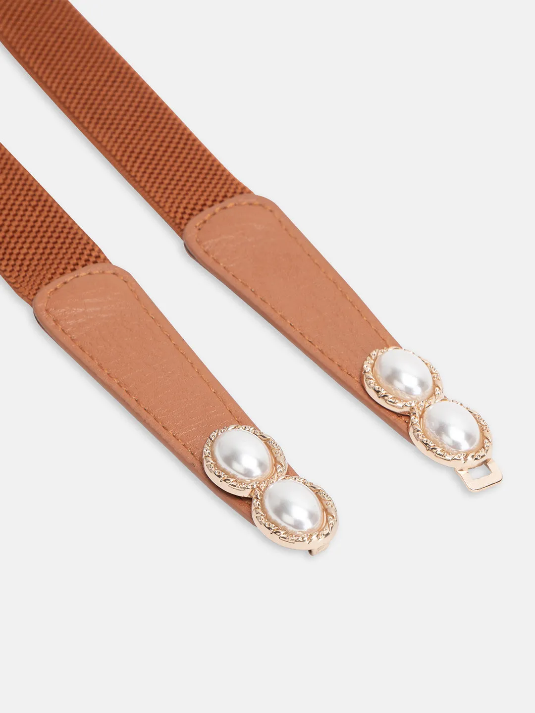 Pearl Buckle Thin Belt