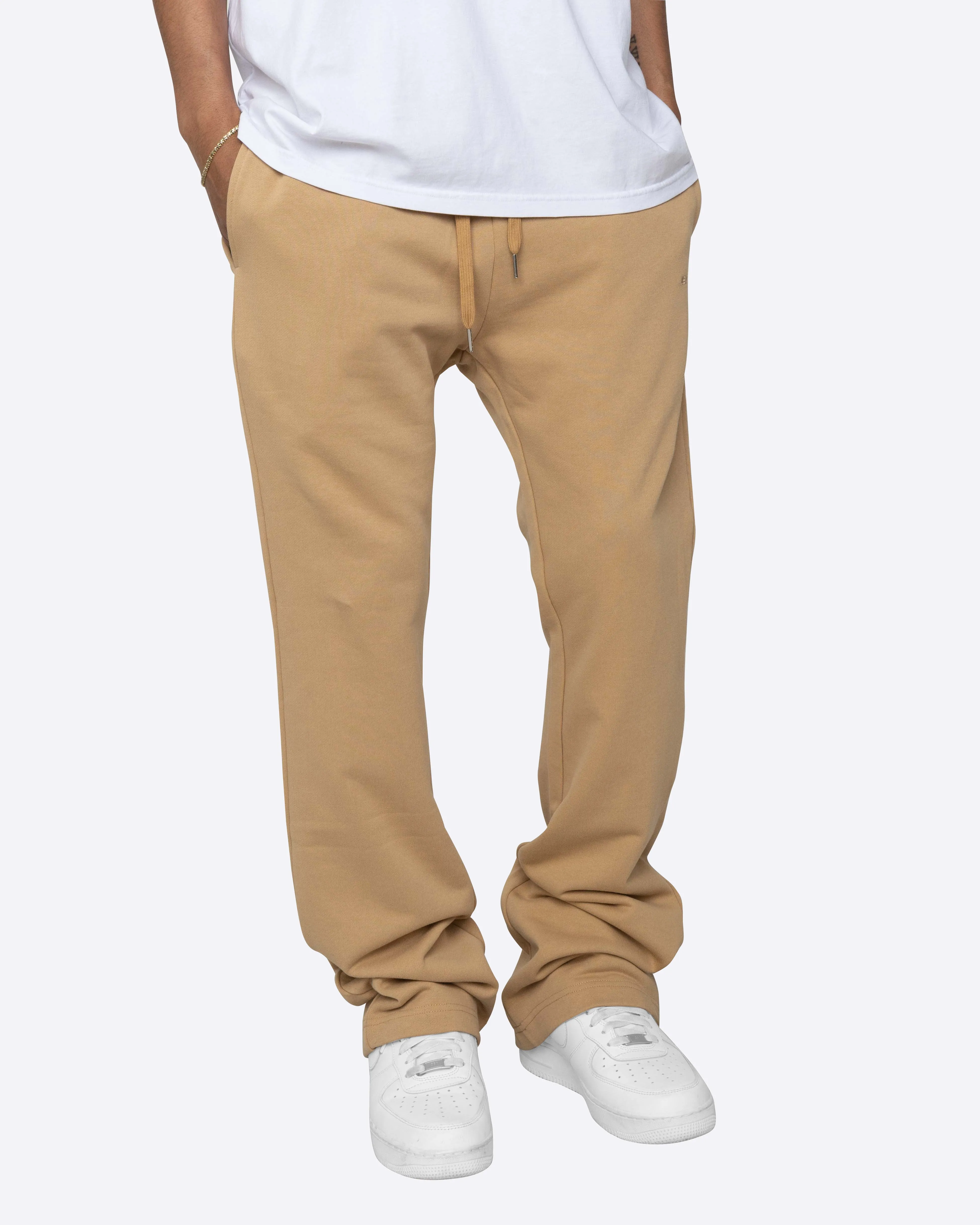 PERFECT FLARE SWEATPANTS-TAN