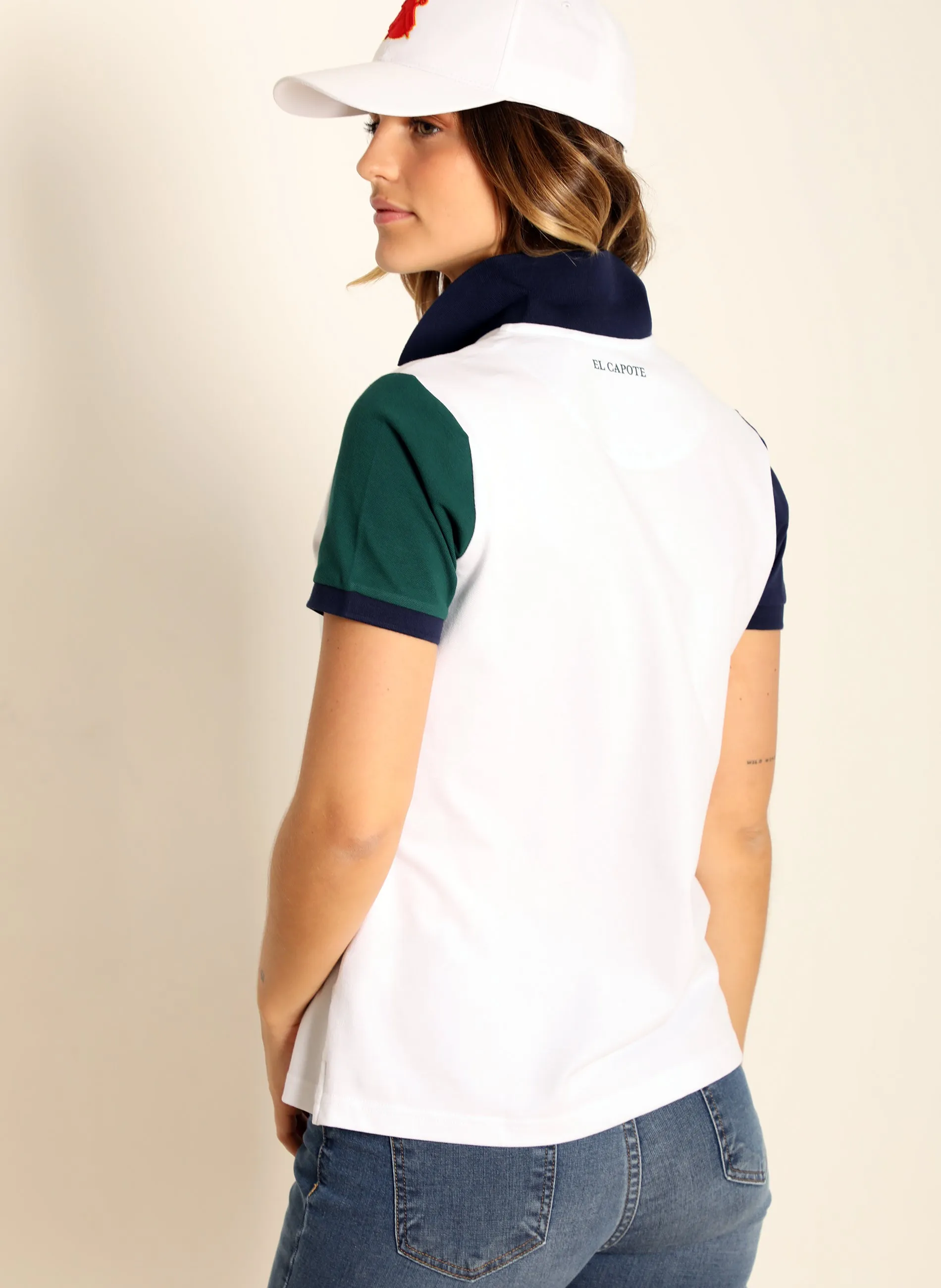 Polo Manga Bicolor Mujer