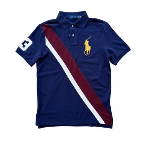 Polo Ralph Lauren Big Pony Mesh Polo Shirt (Navy/Burgundy)