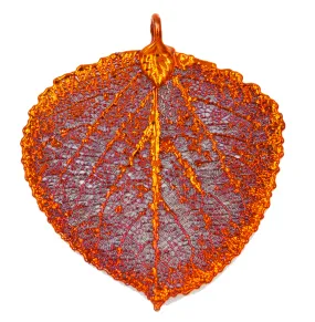 Real Leaf ASPEN Pendant Dipped in Copper Genuine Leaf