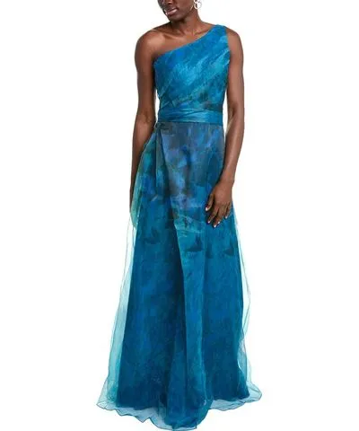 Rene Ruiz One-Shoulder Gown