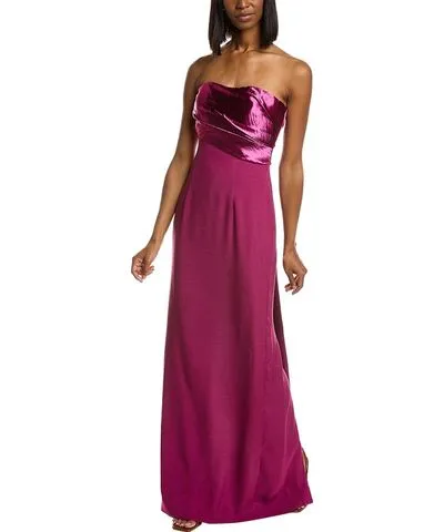 Rene Ruiz Strapless Crepe Gown