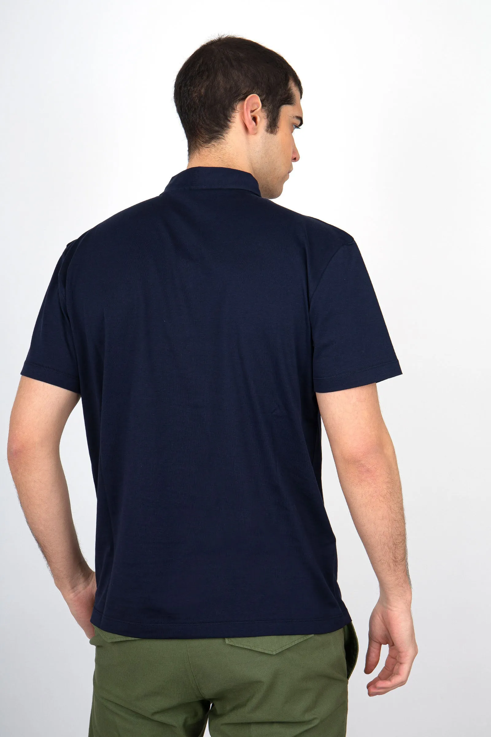 Roberto Collina Polo Cotone Blu