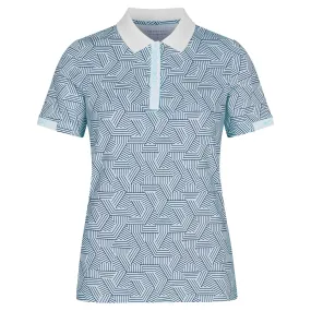 Rohnisch Abby Ladies Golf Polo Shirt Hexagon Mint