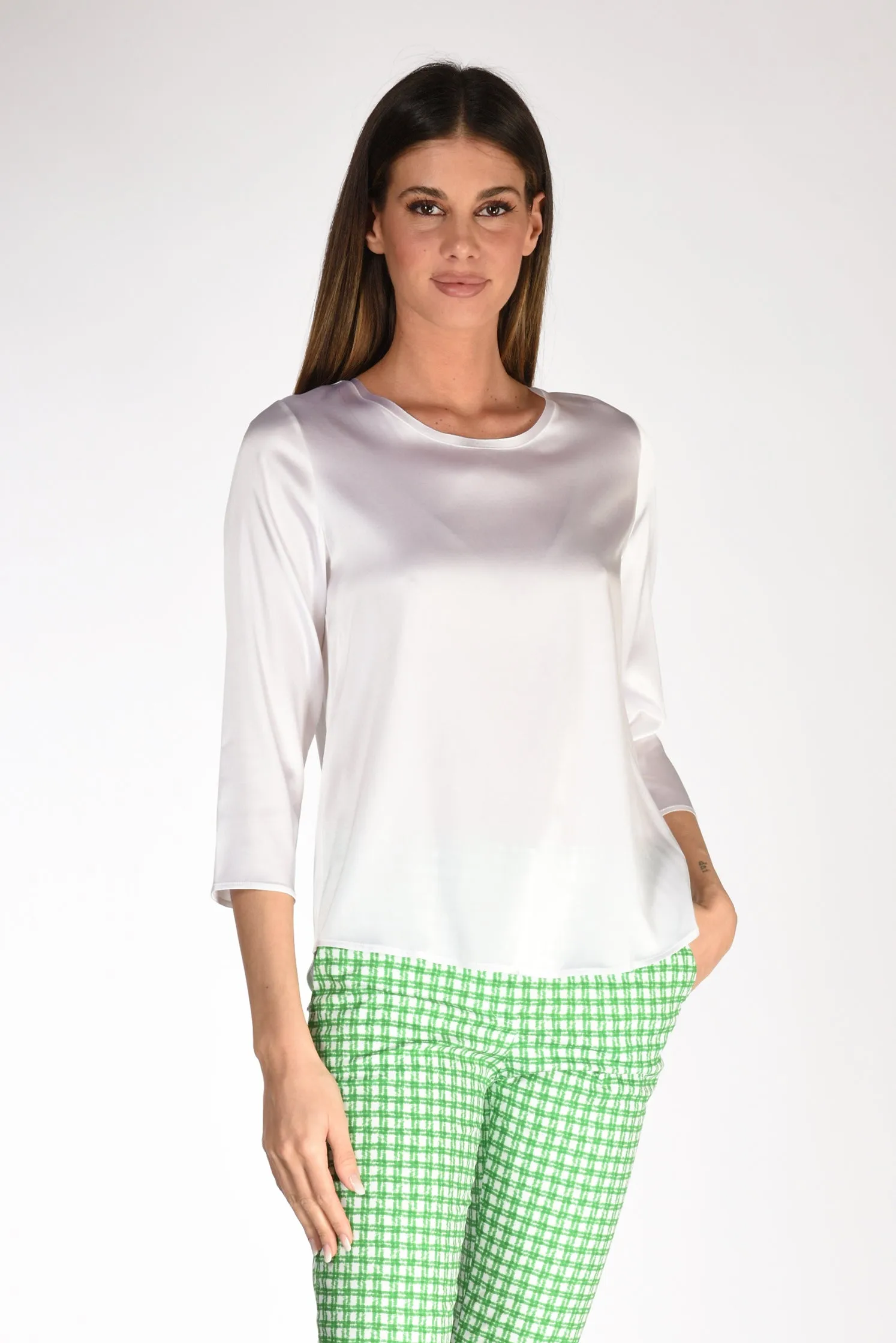 Shirt C Zero Tshirt Seta Bianco Donna