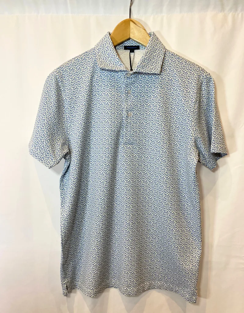 SHORT SLEEVE MINI LEAF PRINT POLO