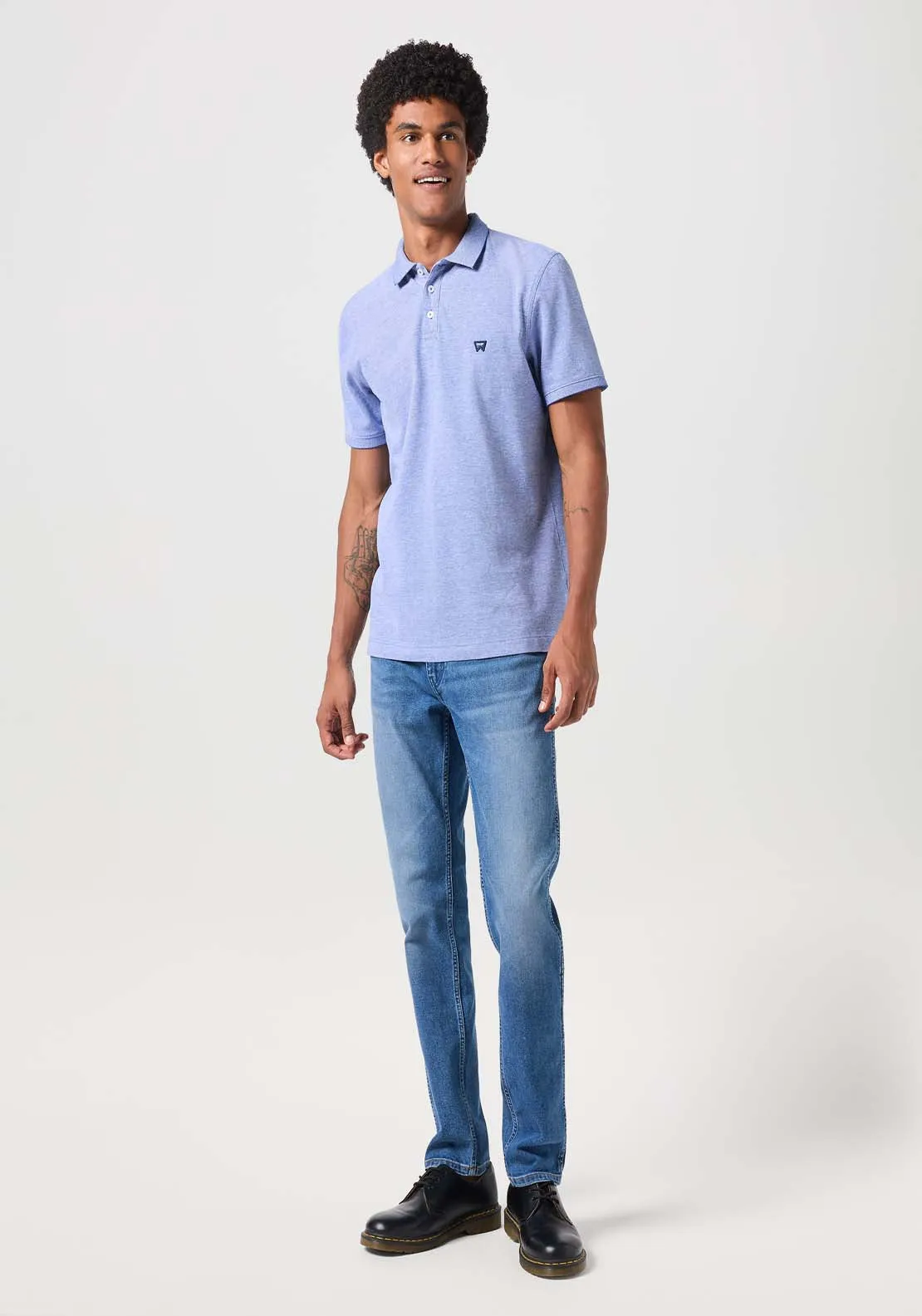 Short Sleeve Refined Polo - Blue