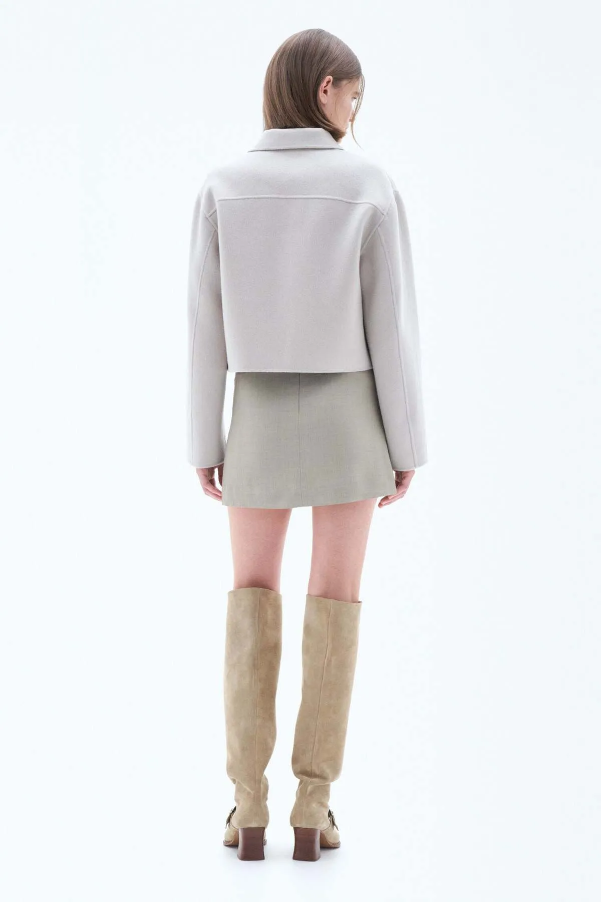 Short Wool Cashmere Coat