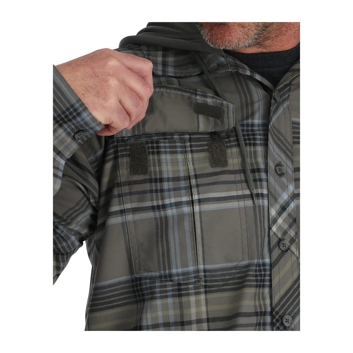 Simms Coldweather Hoody Gunmetal Neo Plaid