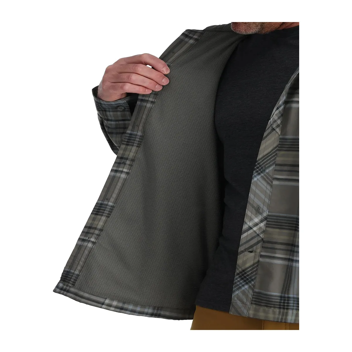 Simms Coldweather Hoody Gunmetal Neo Plaid