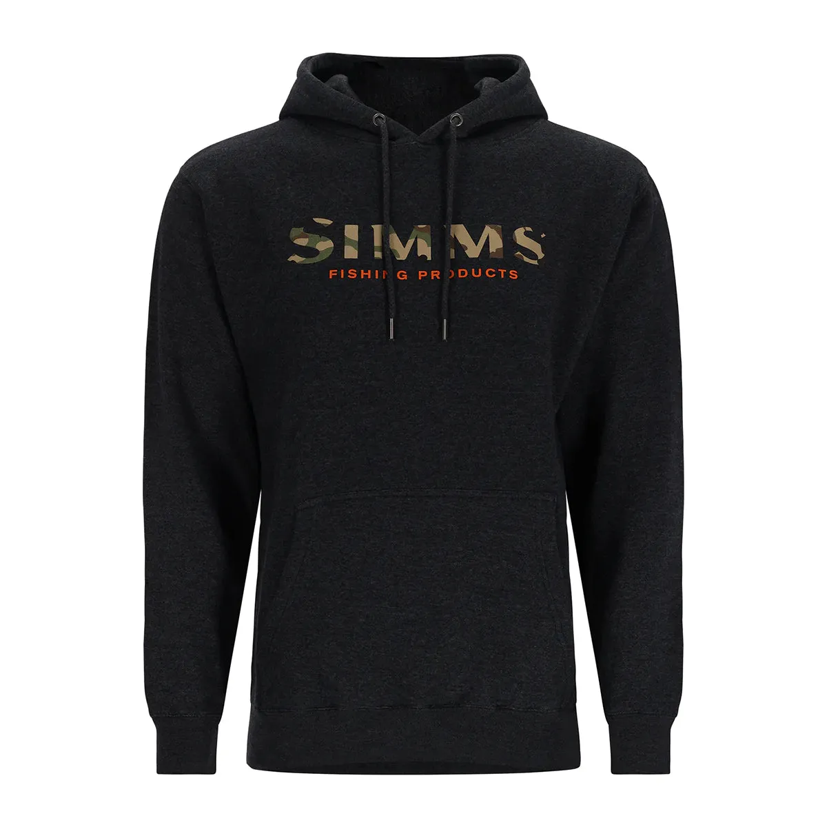 Simms Logo Hoody Charcoal Heather