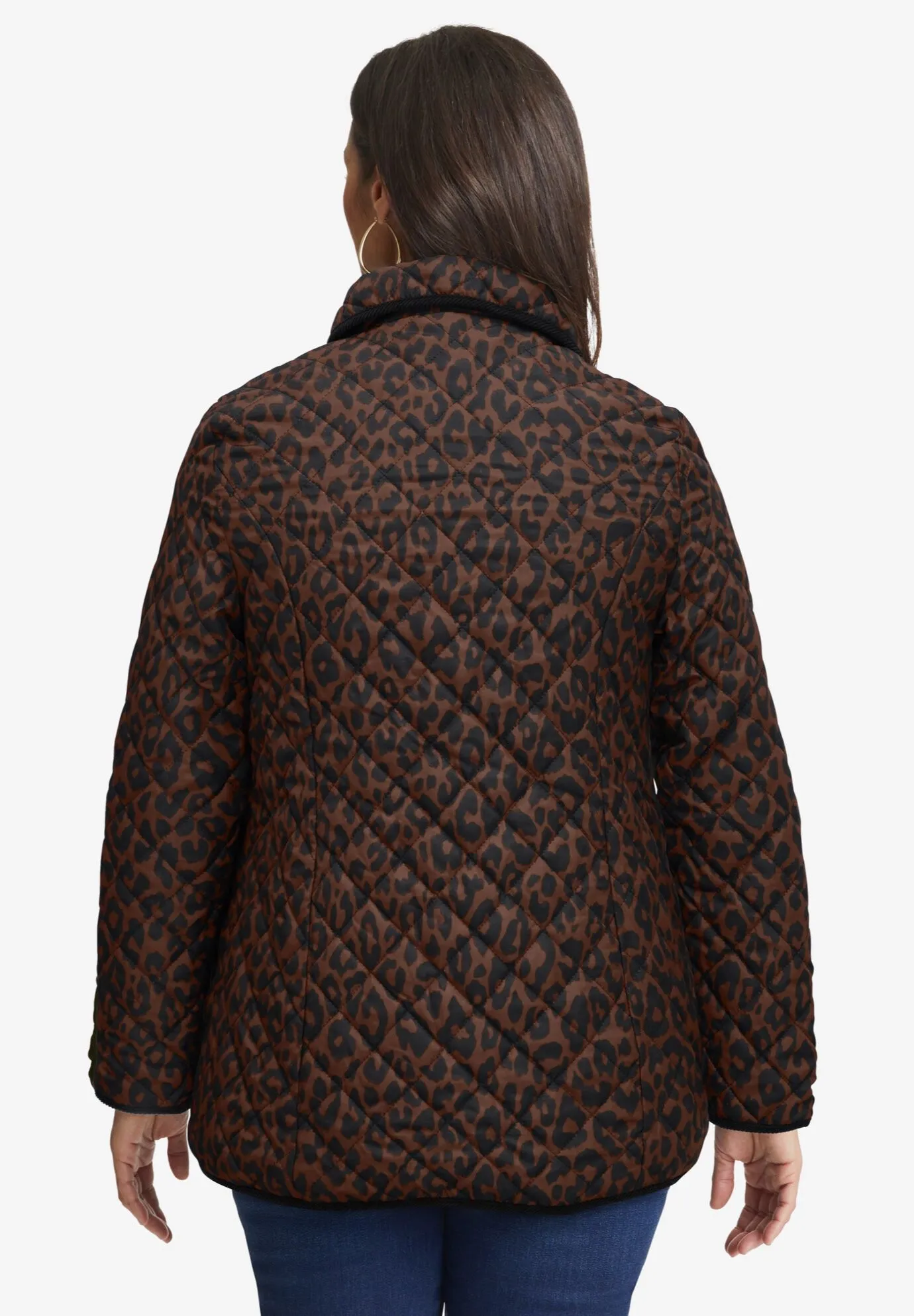 Snap-Front Quilted Coat