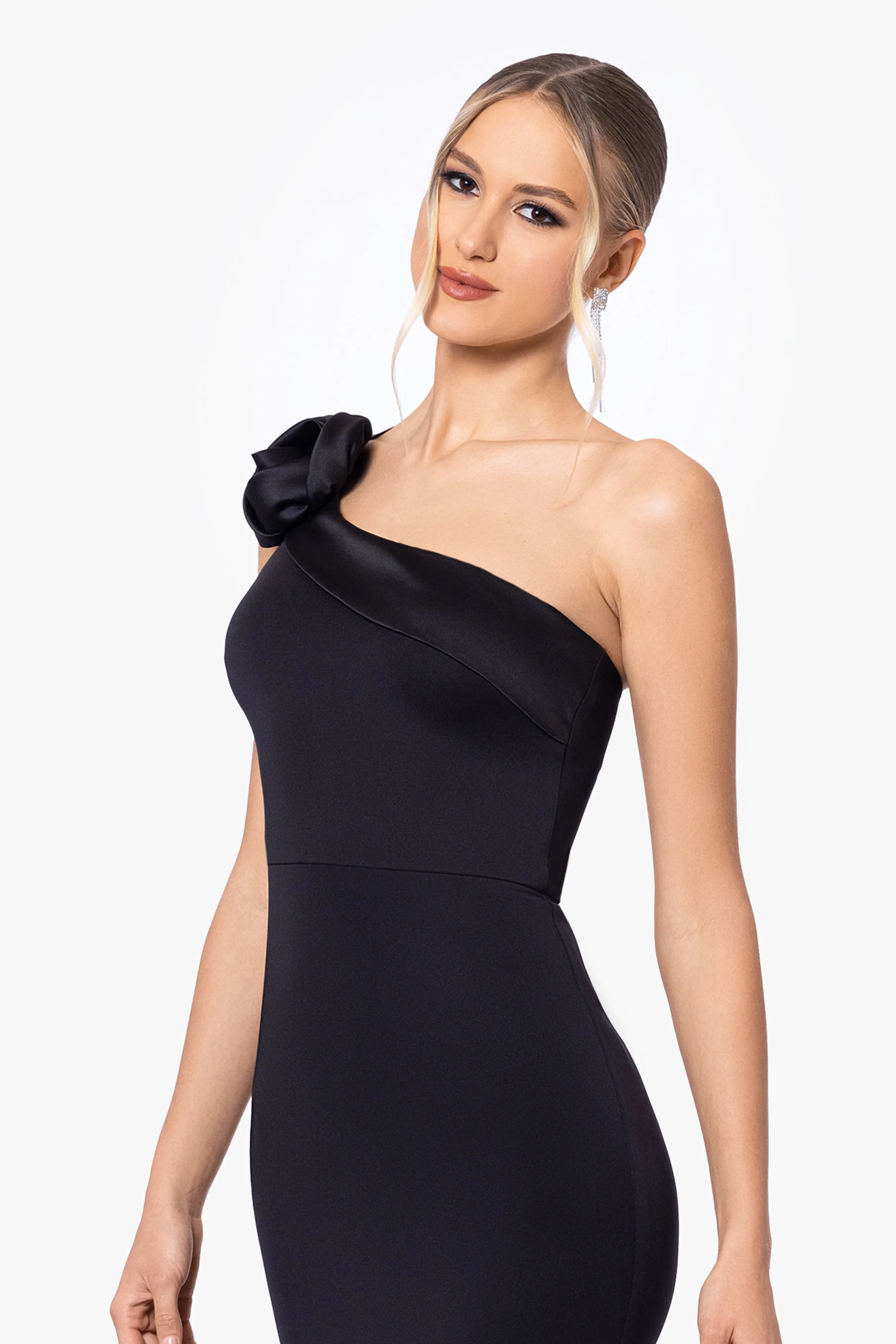 Sonia One Shoulder Rosette Gown