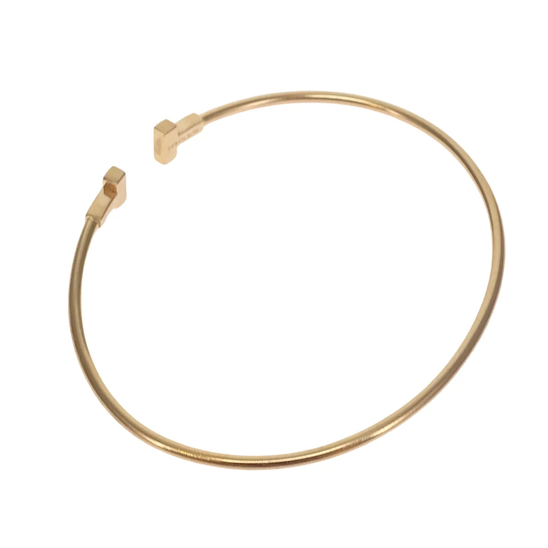 Tiffany & Co 18K Gold Narrow T Wire Bracelet